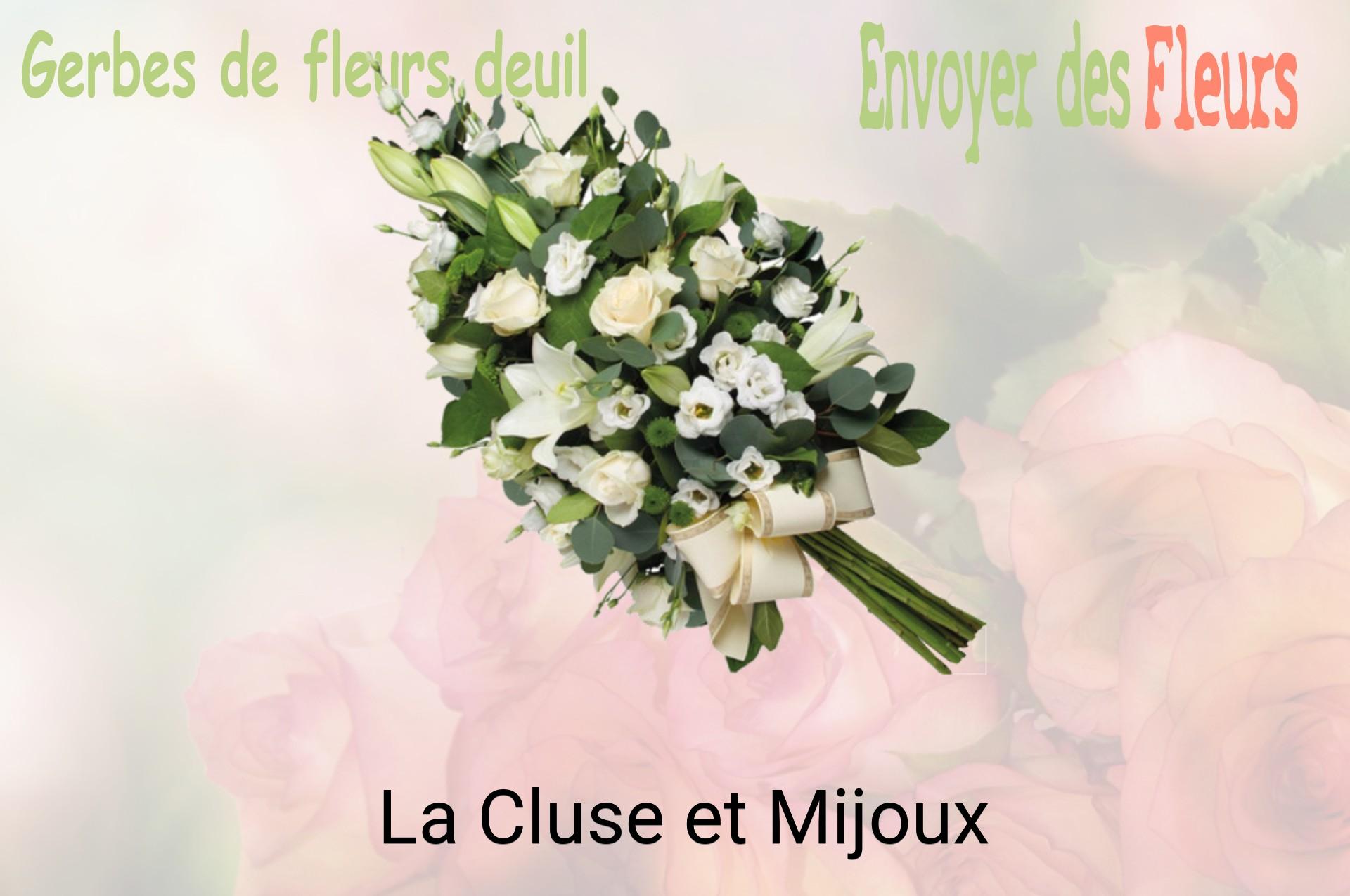 Gerbe de fleurs de deuil livrée à La Cluse-et-Mijoux